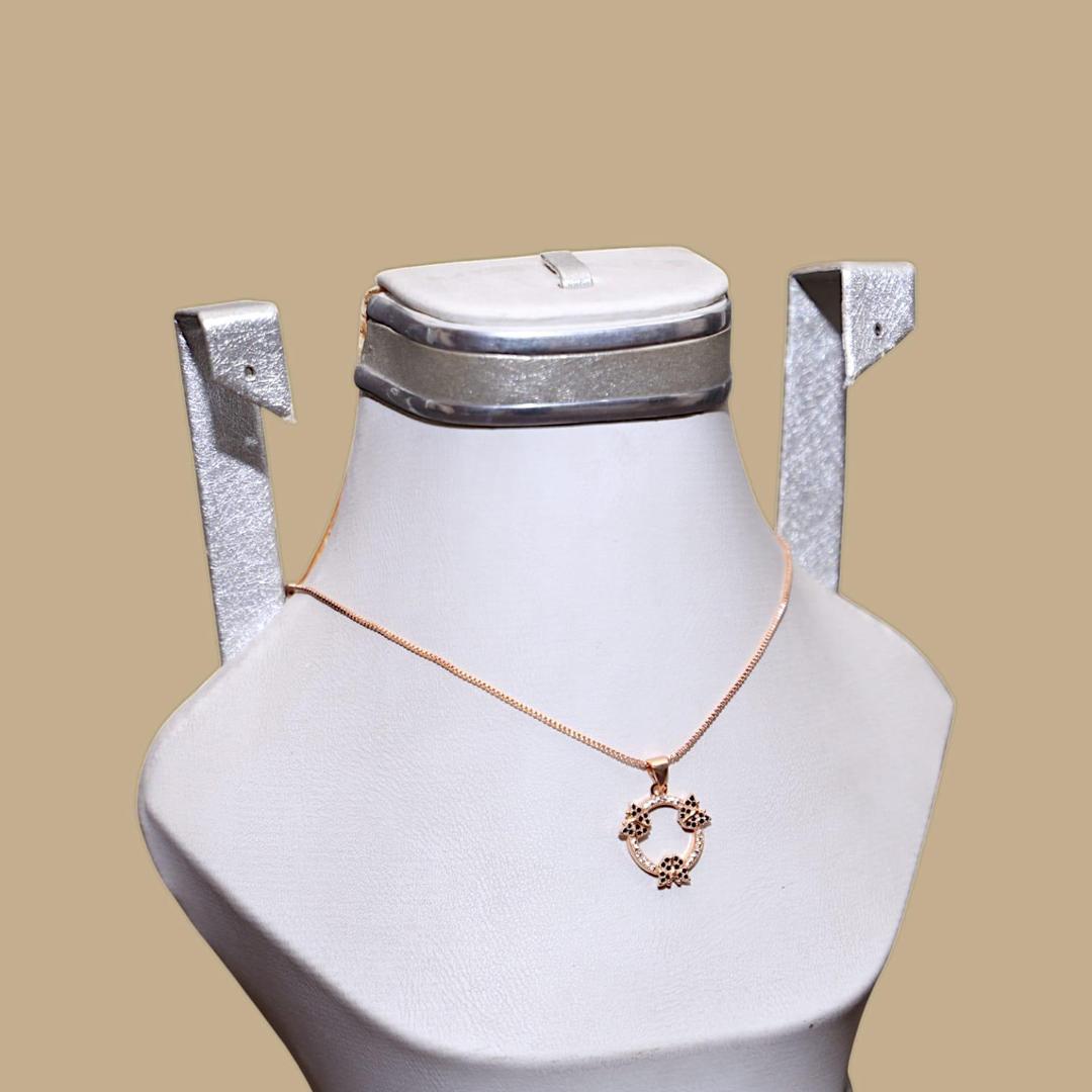 Butterfly Design Gold Plated Crystal Locket