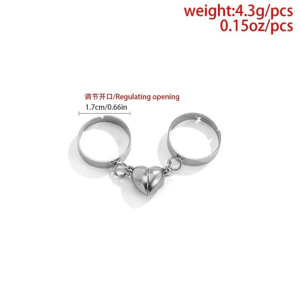 Trendy Magnetic Couple Rings